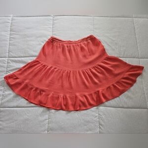Elegant Coral A-Line Skirt
